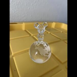 Arribas Bros - Mickey Mouse on Globe Glass Figurine